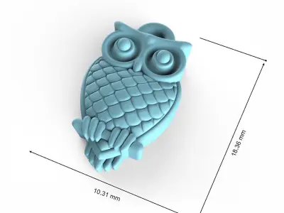 Owl Pendent 01 3D print model