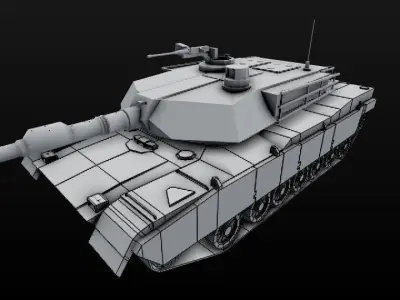M1A2 ABRAMS post apocaliptic 3D model