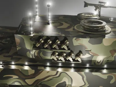 Leopard 2a4 tank 3D model