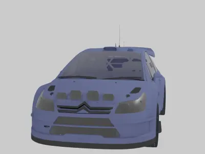 Citroen C4 Rally Car Low-poly 3D model