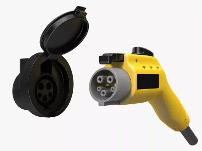 EV Charger Plug Socket 3D model