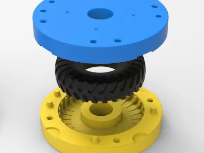 Mold for diecast military truck tire 4 Scale 1 to 10 3D print model