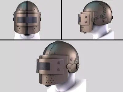 Helmet K6-3 Low-poly 3D model purchase