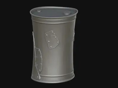 Stylized barrel 3D model purchase
