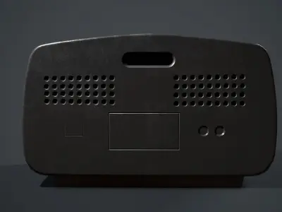 Vintage Radio Low-poly 3D model get