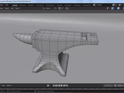 Blacksmith Anvil Free low-poly 3D model