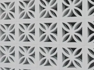 Breeze blocks wall Free low-poly 3D model