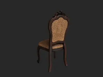 Antique Chair Low-poly 3D model