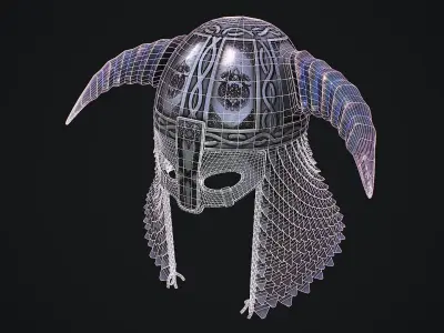 Medieval Helmet 3D Model Low-poly 3D model