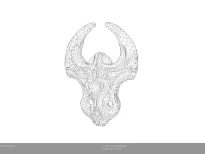 Low Poly Stylized Ethereal Helm Low-poly 3D model
