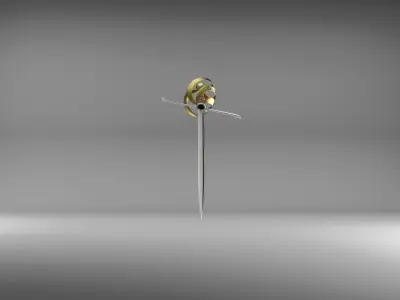 Sword golden Free 3D model