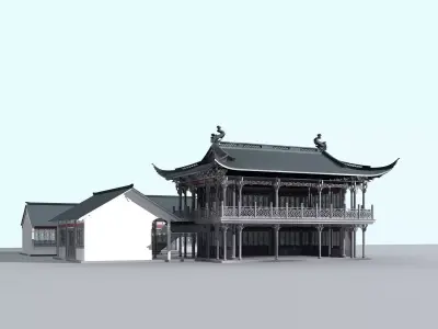 Chinese Style Architecture 3D model 58
