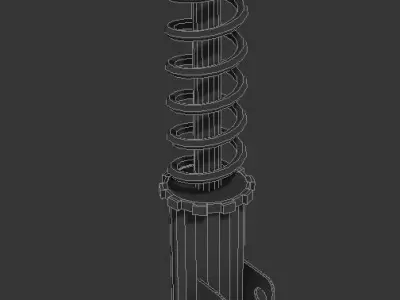 Coilover Spring Assemply - Low Poly count Free low-poly 3D model