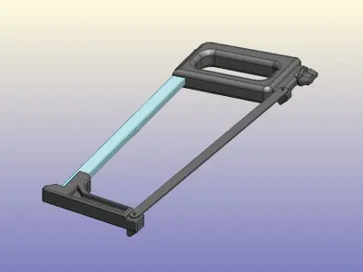 Hacksaw cutting tool with handle Free 3D model