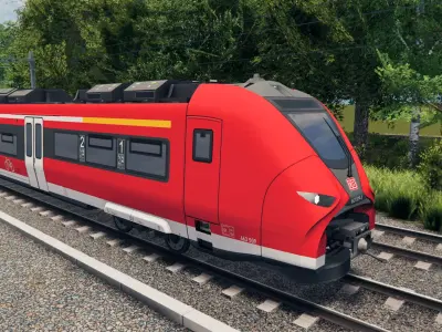 Modern German Train - Siemens Mireo DB Regio Low-poly 3D model