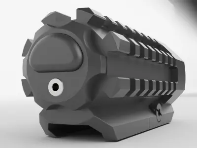 Tacrical Flashlight 3D model