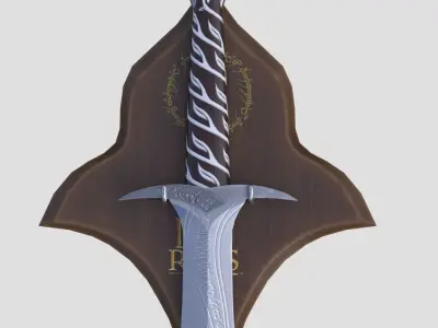 Sting sword Low-poly 3D model