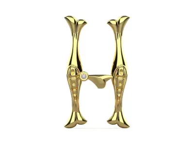Alphabet Latin H 3D print model purchase