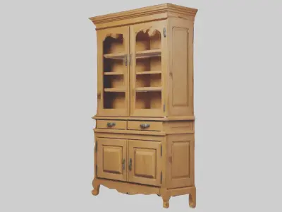 Wooden cupboard Model Low-poly 3D model
