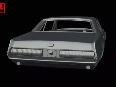 Mercury Cougar 1st Gen 1967 - Car Body Shell 3D print model