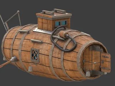The first Russian submarine 3D model