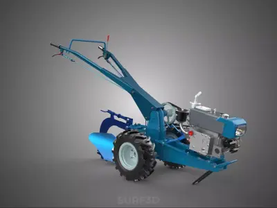 ATTACHED SINGLE FURROW PLOW BLADE MOULD MOLD BOARD HAND TRACTOR 3D model