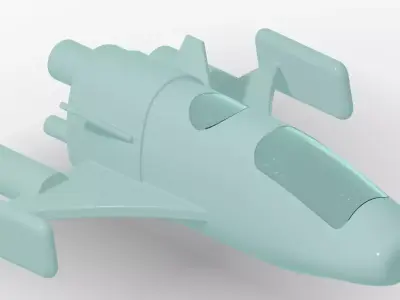 Cartoon Space Ship Toy 3D print model