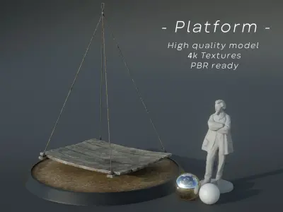 old platform 3D model