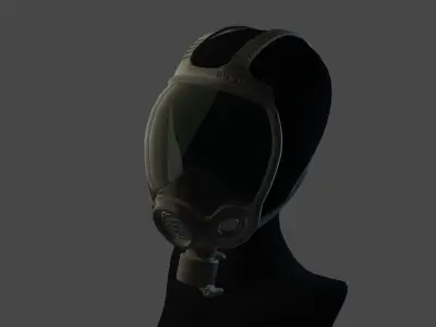 Visor Gas Mask Low-poly 3D model
