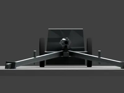 Anti tank Gun PAK 40 like Low-poly 3D model
