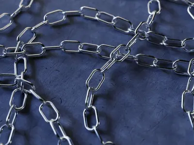 Customizable Chain Links - Geometry Nodes - Blender 3D model