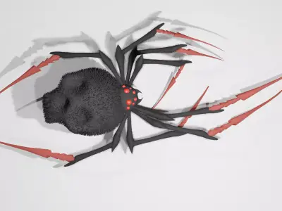 Spider with legs 3D model