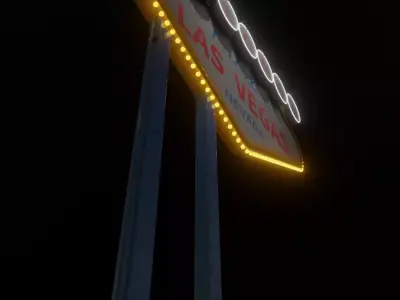 Las Vegas Sign Free low-poly 3D model