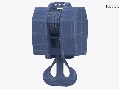 Liebherr LR Crane Hook Block 04 3D model