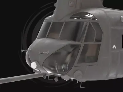 3D Model CH-47 Chinook - Military Transport Helicopter 3D model