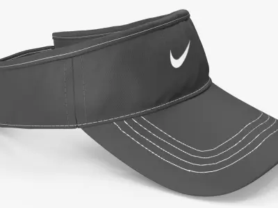 Nike Dri-FIT Sports Visor Dark Gray 3D model