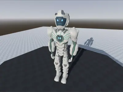 Desert Droid Game Ready Model Free 3D model