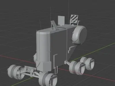 Rover space vehicle Free 3D model