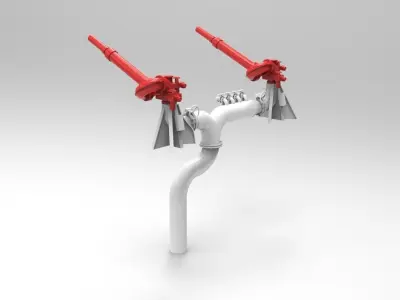 Extinguishing monitor for rescue cruisers Hermann Marwede 3D print model