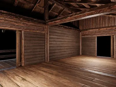 Medieval Houses 15 - 4K Textures Game Ready Low-poly 3D model