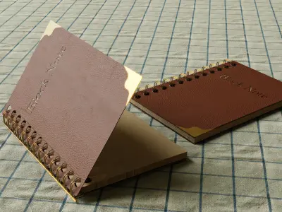 Notebook leather 3D model
