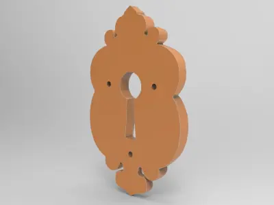 Baroque Keyhole Ornate Vintage Replacement 3D print model