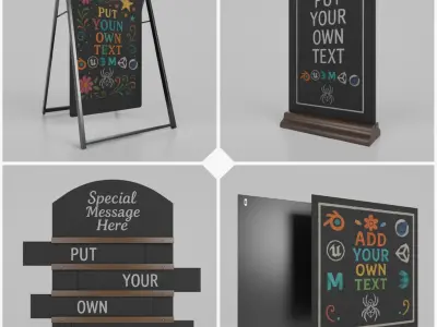 Creative Studio Essentials - Customizable Chalkboards 3D model