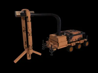 Space Mining Vehicle - Game Ready - PBR 3D model Low-poly 3D model