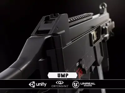 UMP - Model and Textures Low-poly 3D model
