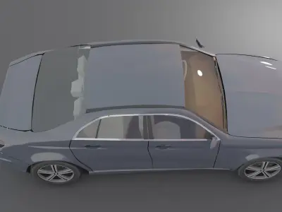 Passenger car sedan Free low-poly 3D model