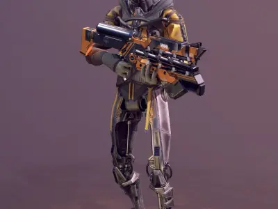 Cyborg Character 3D model