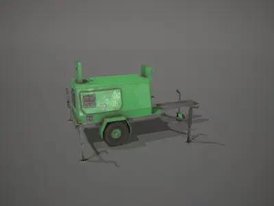 Green Generator Low-poly 3D model