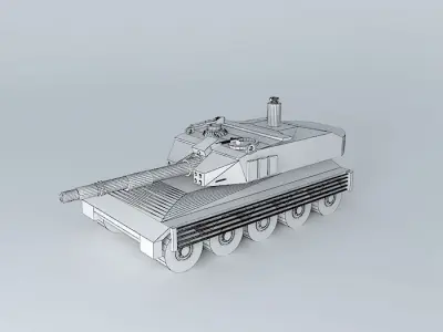 jasin 1 tank in camouflage Free 3D model