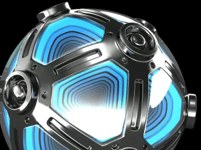 Metal Sphere Lamp 3D model